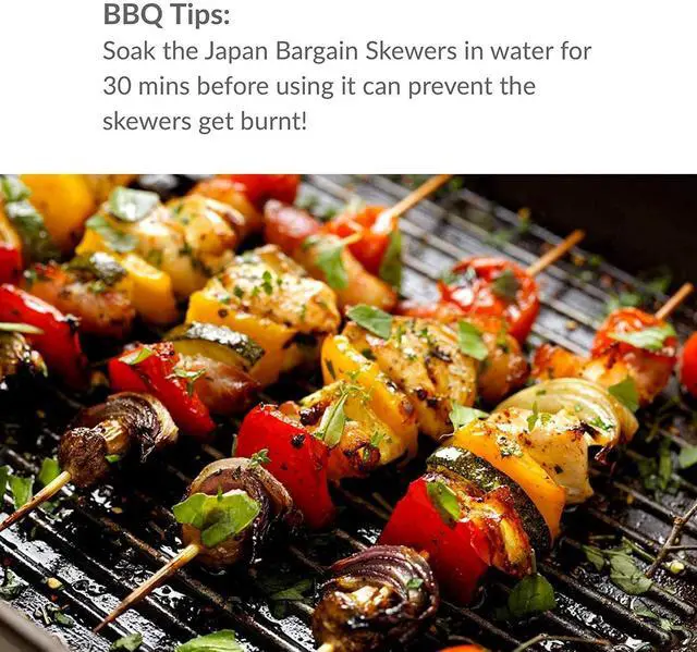 Alt view image 6 of 7 - JapanBargain 3775, BBQ Bamboo Skewers for Grilling Shish Kabob Grill Fruit Corn Chocolate Fountain Cocktail Picks Long Toothpicks for Appetizers, 12 inch, 75pcs