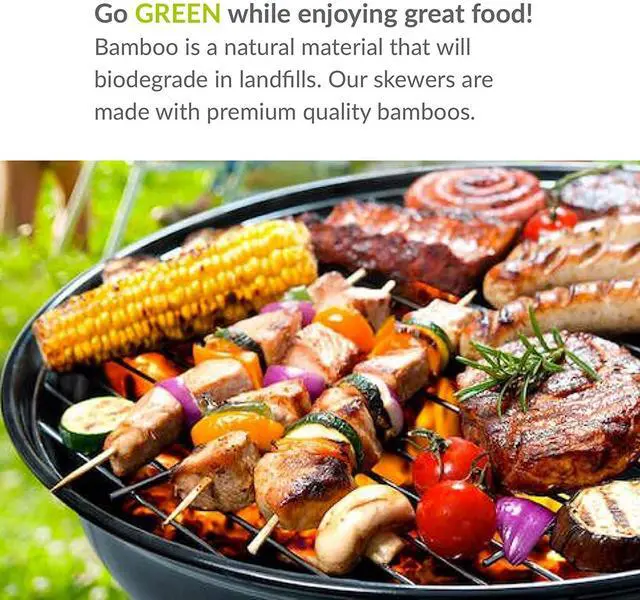 Alt view image 5 of 7 - JapanBargain 3775, BBQ Bamboo Skewers for Grilling Shish Kabob Grill Fruit Corn Chocolate Fountain Cocktail Picks Long Toothpicks for Appetizers, 12 inch, 75pcs