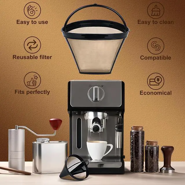 Alt view image 2 of 7 - #4 Reusable Cone Coffee Filter for Ninja & Cuisinart