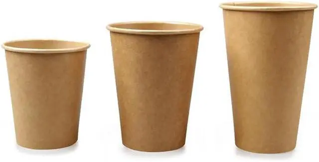 Alt view image 6 of 7 - 8 oz 110 Count Kraft Paper Cups, Disposable Hot/Cold Beverage Small Paper Coffee Cups, Water Cups for Picnic and Daily Life, Office Home Travel