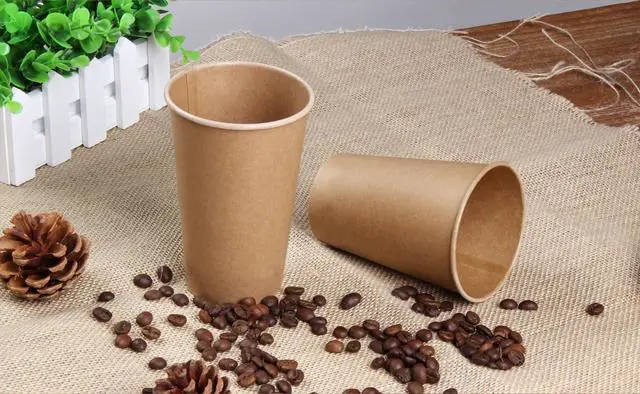 Alt view image 7 of 7 - 8 oz 110 Count Kraft Paper Cups, Disposable Hot/Cold Beverage Small Paper Coffee Cups, Water Cups for Picnic and Daily Life, Office Home Travel