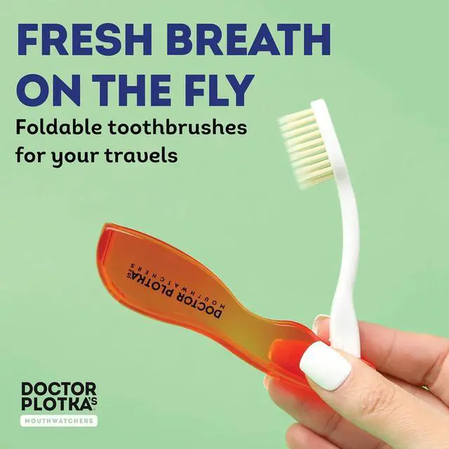 Alt view image 4 of 7 - MOUTHWATCHERS Soft Flossing Folding Travel Toothbrush, Adults, Blue