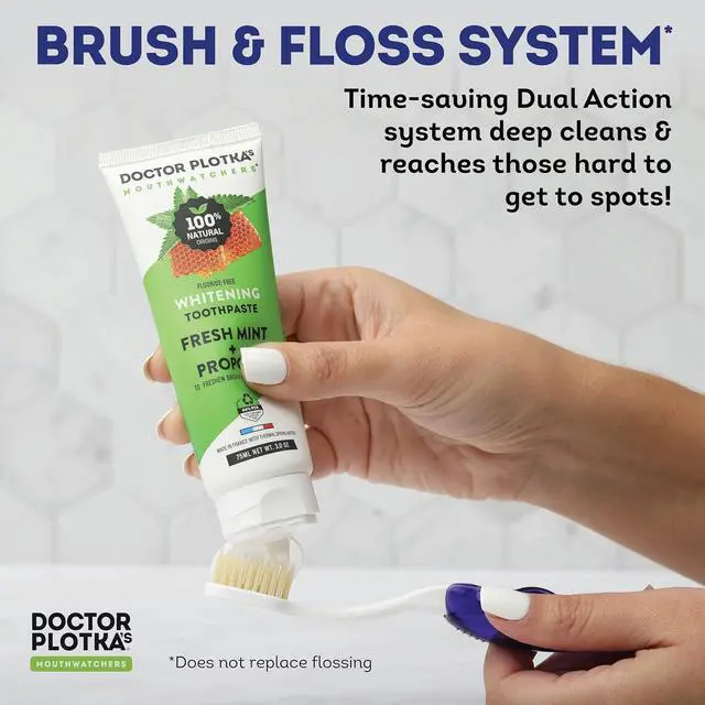 Alt view image 5 of 7 - MOUTHWATCHERS Soft Flossing Folding Travel Toothbrush, Adults, Blue