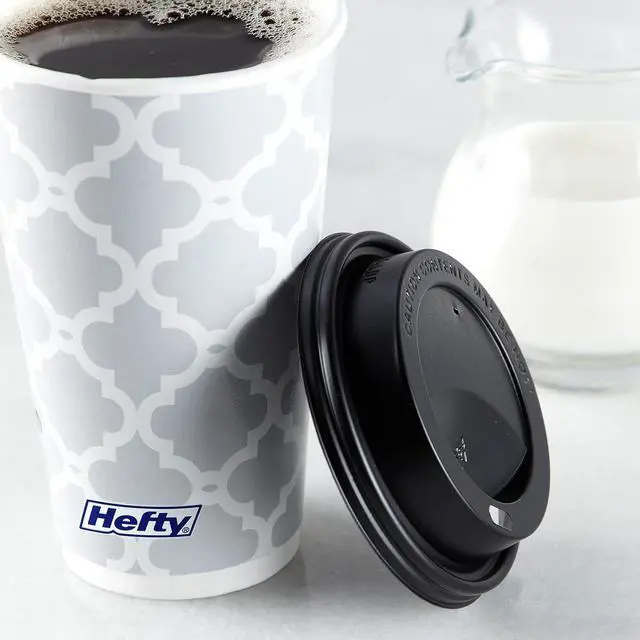 Alt view image 7 of 7 - Hefty Disposable Hot Cups with Lids, Insulated Paper Coffee Cups for Tea, Cocoa and Hot Beverages, Leak Resistant Single Use Drink Cups, 16 Ounce, 20 Count