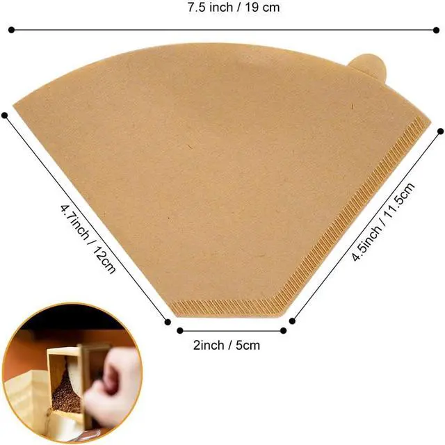 Alt view image 2 of 6 - Coffee Filters #4, Coffee Filters 4 Cone Paper, Unbleached, Brown, 8-12 Cup, Number 4 Coffee Filter, 100 Count