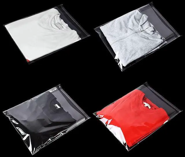 Alt view image 5 of 7 - Yotelab Clear Self Sealing Cellophane Bags for Shirts, 9x12 Inch, 50 Pcs