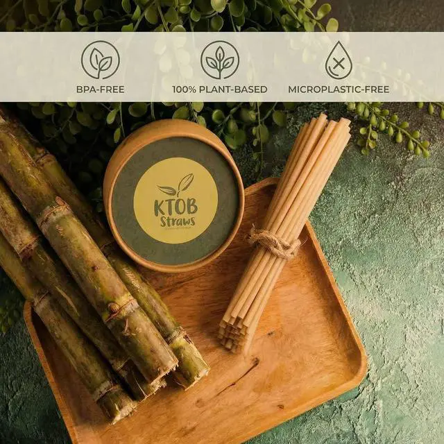 Alt view image 2 of 7 - KTOB 200 Count Compostable Sugarcane Straws