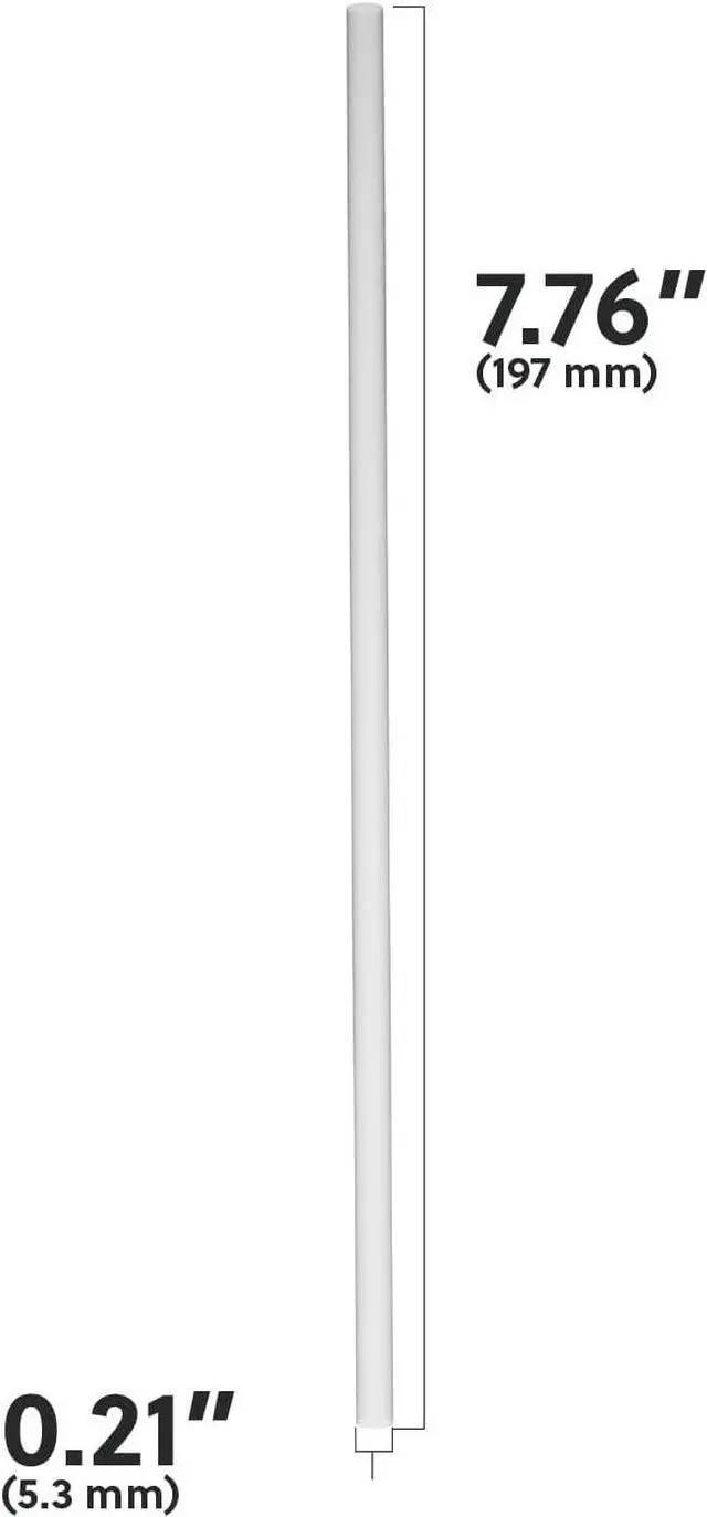Alt view image 2 of 3 - Disposable Plastic Drinking Straws, Straight 7.75-Inch, Clear, 250 Count