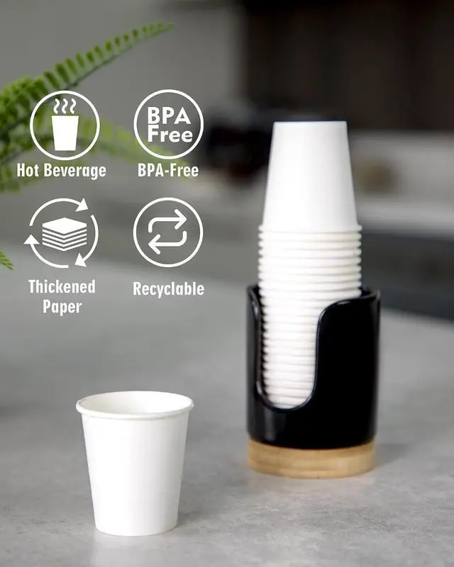 Alt view image 2 of 6 - 3 oz PLA Paper Cups, Bathroom Mouthwash Cups, 100 pack