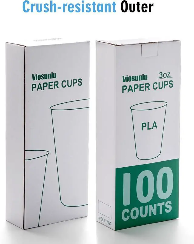 Alt view image 6 of 6 - 3 oz PLA Paper Cups, Bathroom Mouthwash Cups, 100 pack