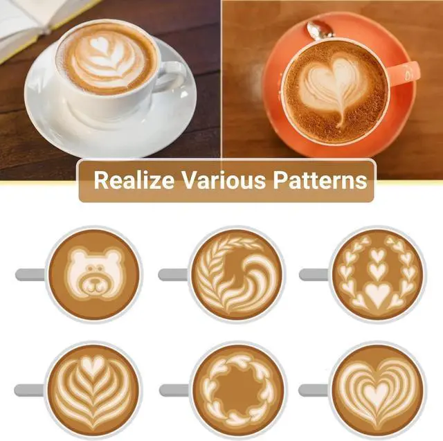 Alt view image 7 of 7 - Milk Frothing Pitcher, 600ml (20oz) Milk Frother Cup Stainless Steel Jug Steaming Pitcher, Milk Coffee Cappuccino Latte Art Barista Steam Pitchers Milk Jug Cup with Decorating Pen