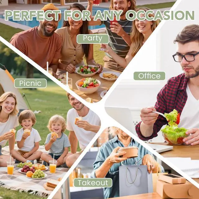 Alt view image 5 of 7 - 90 Count Disposable Compostable Forks BPA-Free Plant-Based CPLA Plastic Alternative for Parties & Everyday Use