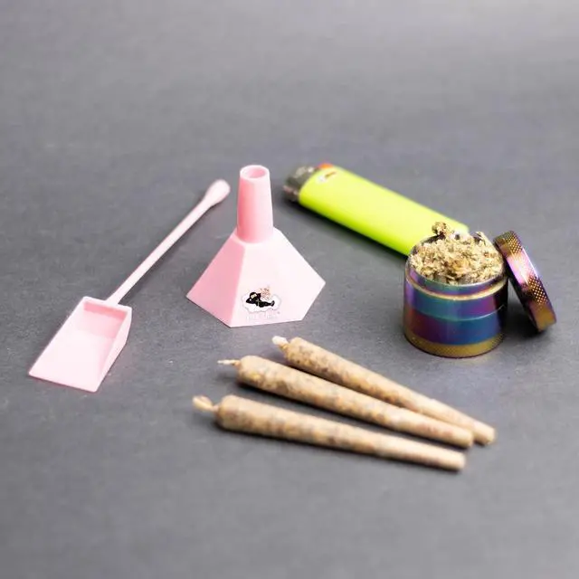 Alt view image 5 of 5 - Herbn Ninja Cone Loader, Filler, Packer, Stuffer | Pre Roll Funnel Pink