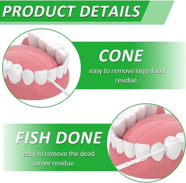 Alt view image 3 of 7 - 1100Pcs Dental Picks Plastic Toothpick Oral Hygiene 2 Way Interdental Brush Stick