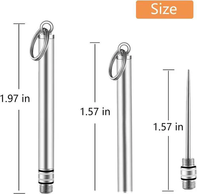 Alt view image 3 of 7 - Portable Mini Titanium Toothpicks Holder, 2 Pieces Stainless Steel Metal Toothpicks Reusable Toothpick for Home Outdoor