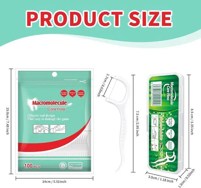 Alt view image 2 of 7 - 200 Count Floss Picks - Unflavored Flossers for Adults - Pack of 2
