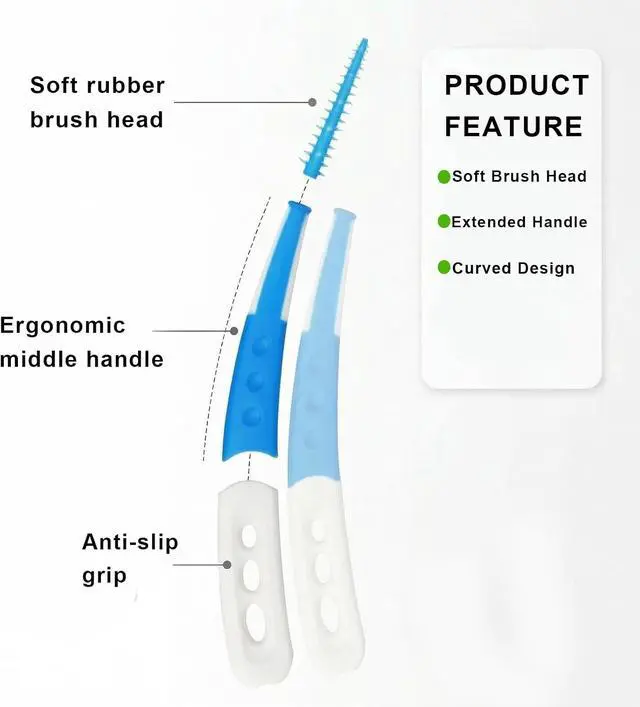 Alt view image 3 of 6 - Dental Picks for Teeth Cleaning, 96 Count Disposable Tooth Picks Flossers with Convenient Carry Case, Blue