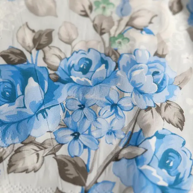 Alt view image 4 of 7 - Decorative Floral Paper Napkins, 6.5 Inch/20-Count(Blue)