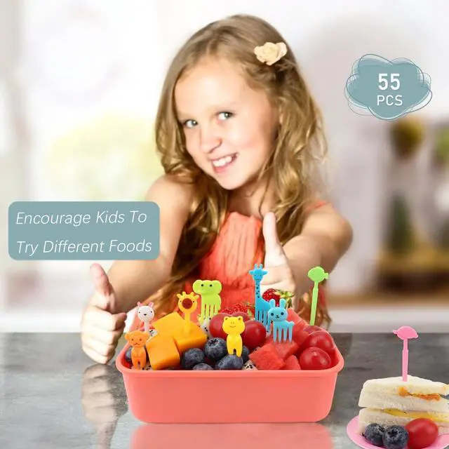 Alt view image 3 of 7 - 55 Pcs Childrens Toothpicks, Toddler Food Picks & Bento Forks