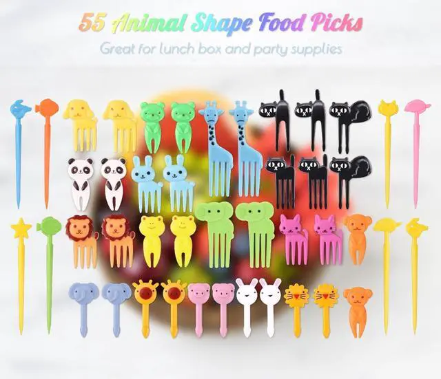 Alt view image 6 of 7 - 55 Pcs Childrens Toothpicks, Toddler Food Picks & Bento Forks