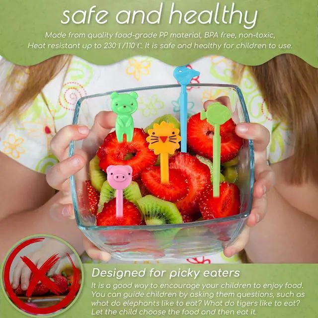 Alt view image 7 of 7 - 55 Pcs Childrens Toothpicks, Toddler Food Picks & Bento Forks