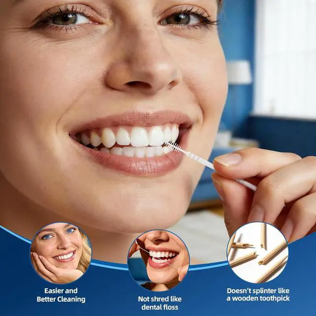 Alt view image 5 of 7 - RAZOKO Interdental Plastic Toothpicks,Total 600CT/5 Packs,Unflavored,White