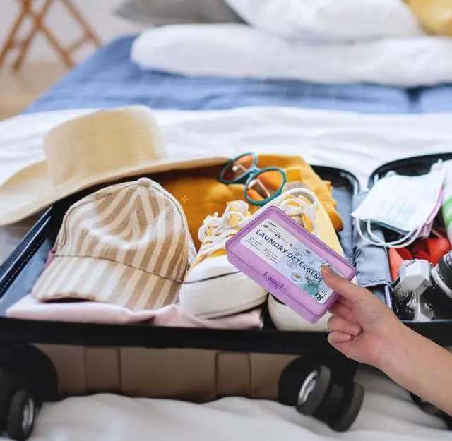 Alt view image 2 of 7 - Laundry Detergent Sheets | Ultra-Portable | Travel Size | 32 Loads, 5-Second Dissolve | TSA-Approved & Eco-Friendly | 2X Stain Removal Tech | HE-Safe Detergent Sheets, Fresh Botanical Scent
