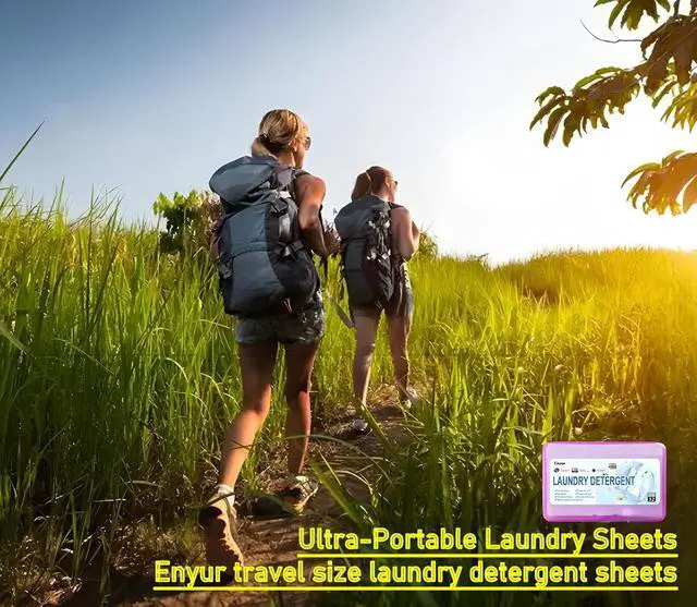Alt view image 7 of 7 - Laundry Detergent Sheets | Ultra-Portable | Travel Size | 32 Loads, 5-Second Dissolve | TSA-Approved & Eco-Friendly | 2X Stain Removal Tech | HE-Safe Detergent Sheets, Fresh Botanical Scent
