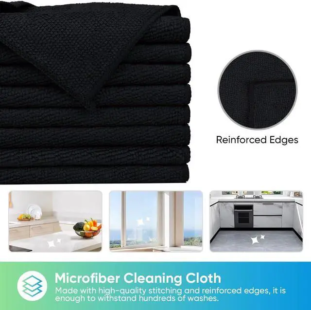 Alt view image 3 of 7 - HOMEXCEL 24PK Microfiber Cleaning Cloth, Cleaning Rag for Home, 11.5x11.5in
