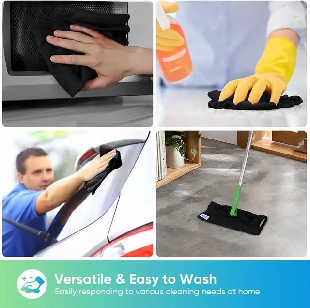 Alt view image 6 of 7 - HOMEXCEL 24PK Microfiber Cleaning Cloth, Cleaning Rag for Home, 11.5x11.5in