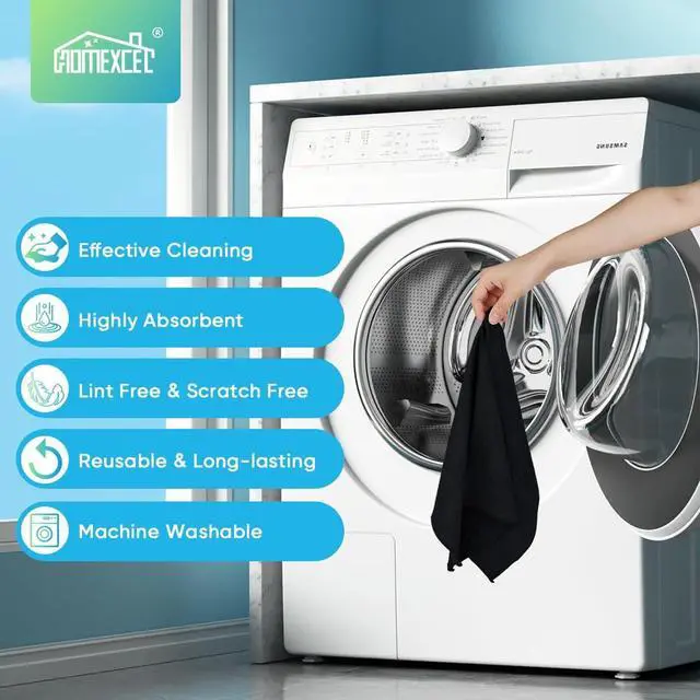 Alt view image 7 of 7 - HOMEXCEL 24PK Microfiber Cleaning Cloth, Cleaning Rag for Home, 11.5x11.5in