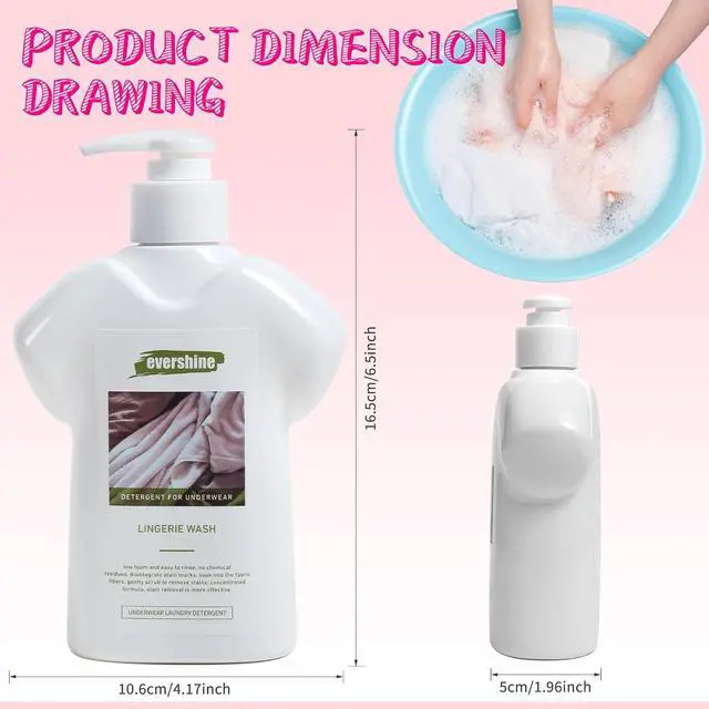 Alt view image 7 of 7 - Lingerie Detergent - Double Concentrated, Lady Scented, Delicate Underwear Cleaning Liquid - 10.14 Fl Oz (1,Jasmine)