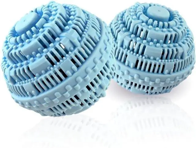 Main image of 2pcs Laundry Ball - Natural Non-Chemical Detergent Laundry Balls for Washing Machine - Eco Friendly Wash Ball & Detergent Alternative for 2000 Washings(Light Blue)