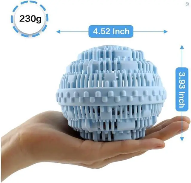 Alt view image 2 of 7 - 2pcs Laundry Ball - Natural Non-Chemical Detergent Laundry Balls for Washing Machine - Eco Friendly Wash Ball & Detergent Alternative for 2000 Washings(Light Blue)