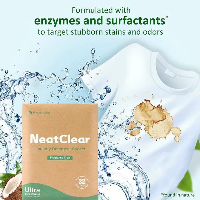 Alt view image 3 of 7 - Laundry Detergent Sheets - Travel Size - Fragrance Free 32 Strips (32 Loads) - Concentrated Liquidless Laundry Soap - No Mess - Space-Saving - for Travel, Apartments, Dorms, Sink