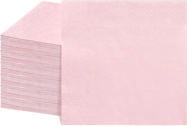 Main image of NatNarr 120 Pk Cocktail Napkins Pink Napkins Disposable, 5 Inch