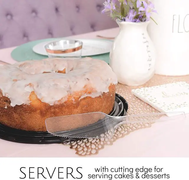 Alt view image 3 of 6 - Plasticpro Disposable Plastic Serving Utensils Set of 12, 3 Spoons, 3 Forks 3 Knives, 3 Sifting Spoons, Clear Heavyweight