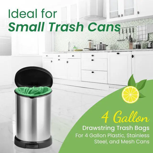 Alt view image 3 of 7 - Reli. Small Trash Bags Drawstring 4 Gallon (50 Count) Citrus Scented