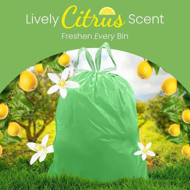 Alt view image 5 of 7 - Reli. Small Trash Bags Drawstring 4 Gallon (50 Count) Citrus Scented