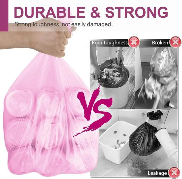 Alt view image 2 of 6 - Charmount Small Trash Bags Bathroom, 4 Gallon Garbage Bags, 80 Count