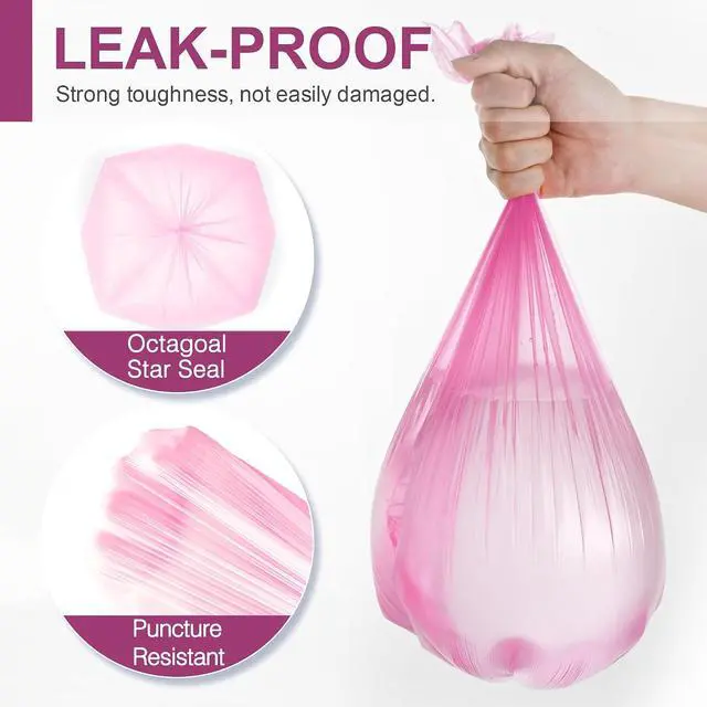 Alt view image 3 of 6 - Charmount Small Trash Bags Bathroom, 4 Gallon Garbage Bags, 80 Count
