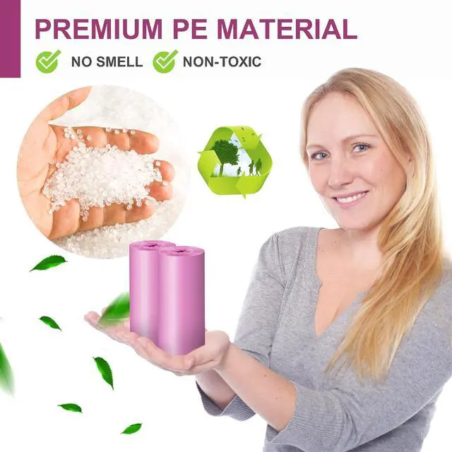Alt view image 4 of 6 - Charmount Small Trash Bags Bathroom, 4 Gallon Garbage Bags, 80 Count