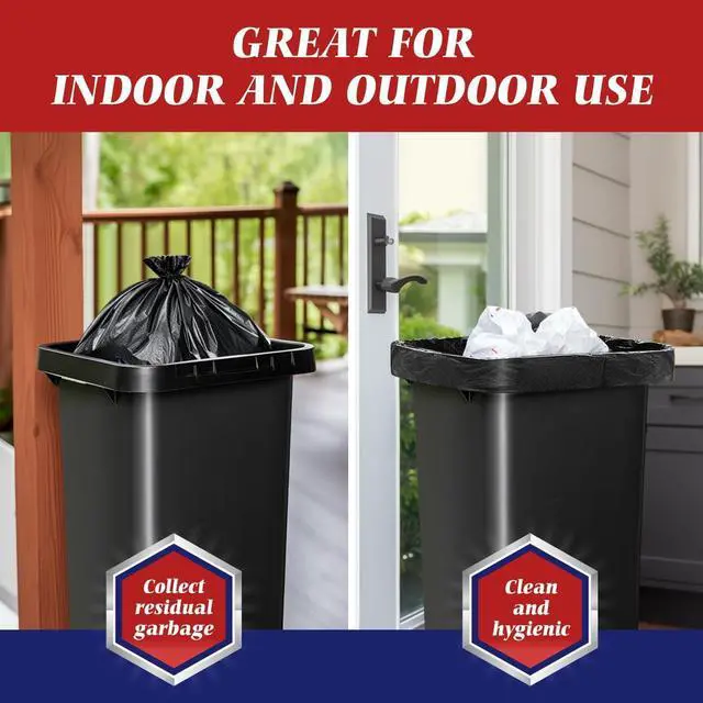 Alt view image 5 of 7 - Teivio Large Black Trash Bags 30-33 Gallon 40 Count 30+ Gal Garbage Bags