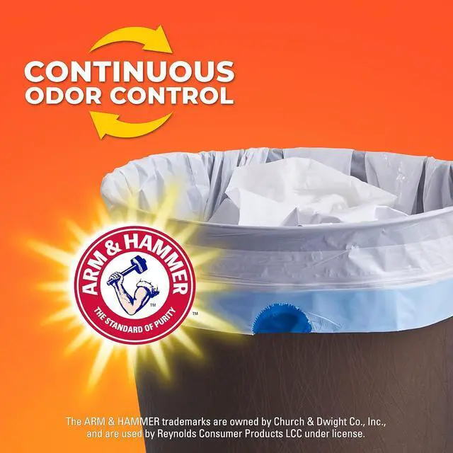 Alt view image 3 of 6 - Hefty 4 Gallon Small Trash Bags, White, Ocean Water Scent, 52ct
