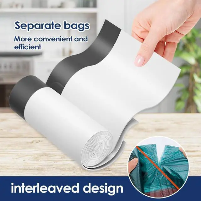 Alt view image 3 of 5 - Mini 0.5 Gallon White Drawstring Trash Bags,110 Count