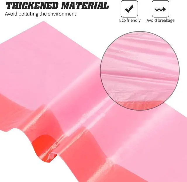 Alt view image 2 of 7 - 4 Gallon Drawstring Garbage Bags, 3 rolls/60 Counts(Pink)