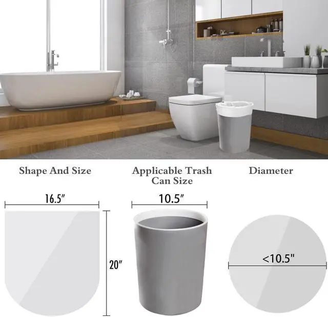 Alt view image 2 of 7 - Charmount 2.6 Gallon Small Trash Bags, Garbage Bags 105 Counts