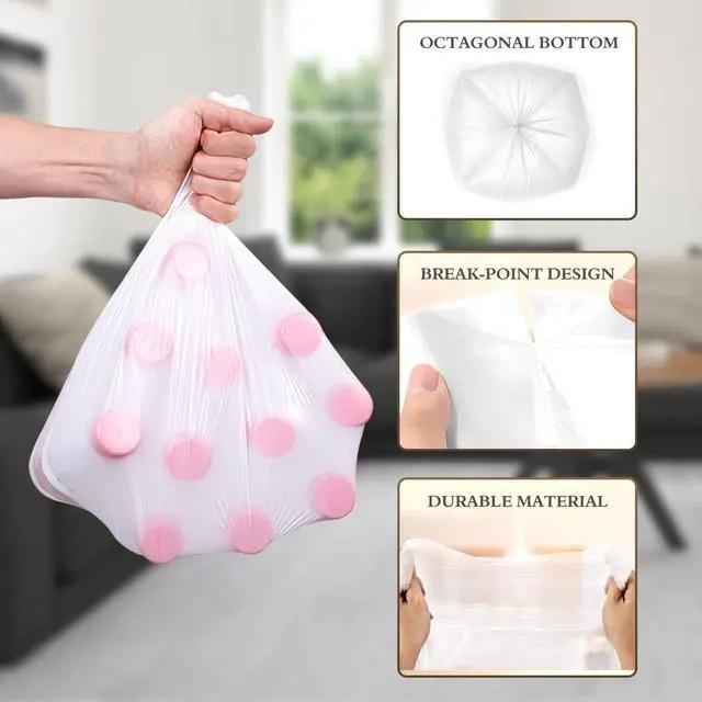 Alt view image 4 of 7 - Charmount 2.6 Gallon Small Trash Bags, Garbage Bags 105 Counts