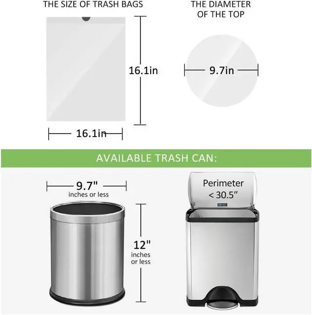 Alt view image 2 of 7 - Small Drawstring Trash Bags 1.3 Gallon, White, 100 Count