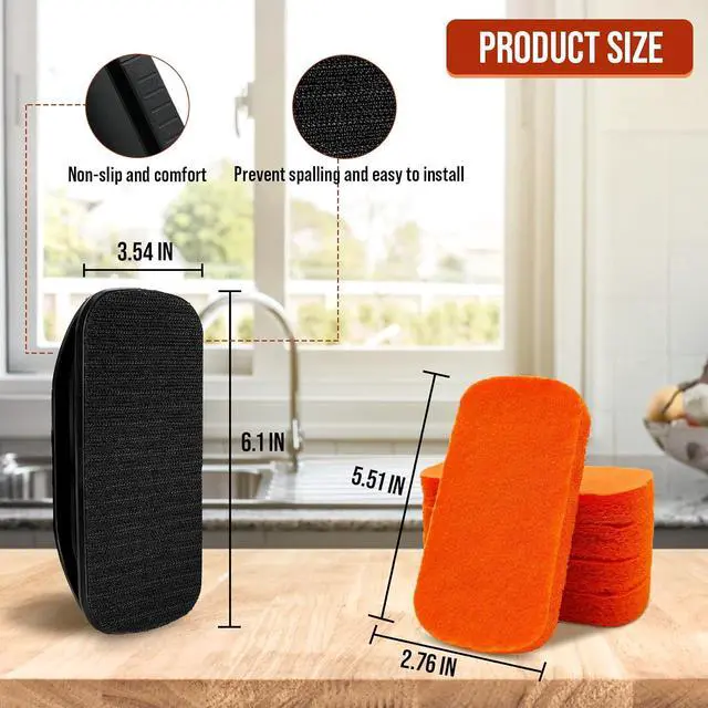 Alt view image 5 of 7 - Griddle Cleaning Kit for Blackstone, Non-Scratch Scouring Pads for Kitchen